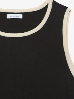 Débardeur en tricot à encolure ronde et bretelles larges