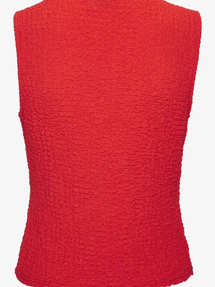 Débardeur gilet à encolure en V et boutons décoratifs