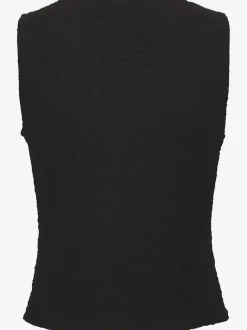 Débardeur gilet à encolure en V et boutons décoratifs