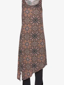 Débardeur long asymétrique avec fente latérale et caleçon 3/4