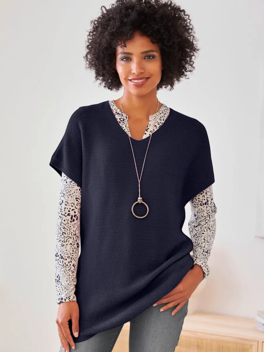 Débardeur long à la coupe ample en tricot doux