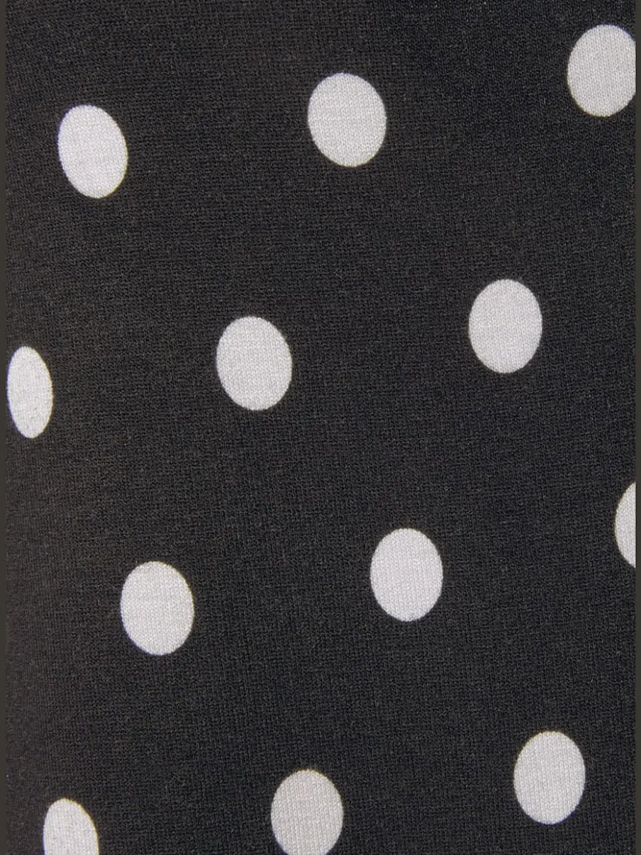 Débardeur à pois avec encolure fendue et sans manches