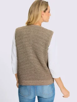 Débardeurs en tricot avec motif animal et encolure ronde