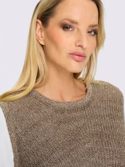 Débardeurs en tricot avec motif animal et encolure ronde