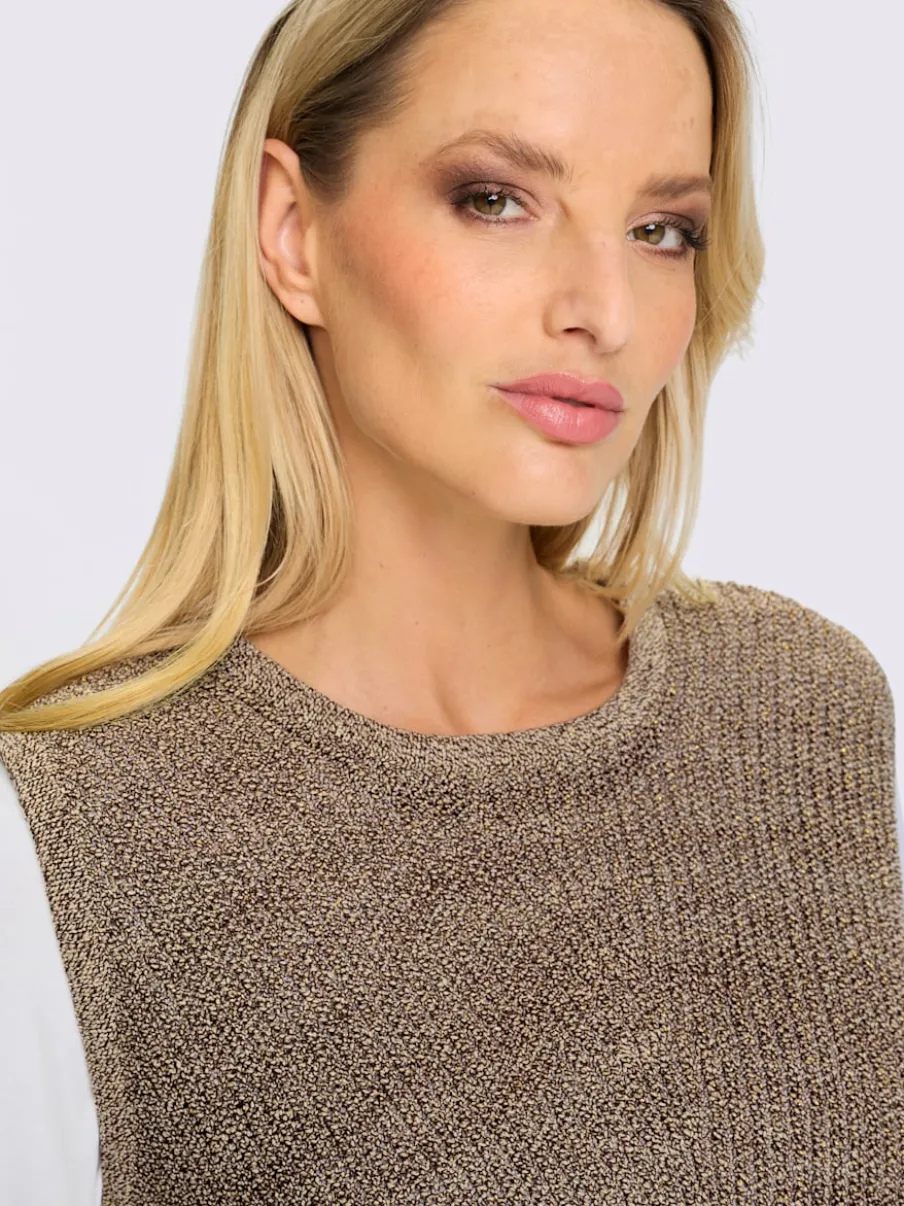 Débardeurs en tricot avec motif animal et encolure ronde