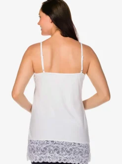 Débardeur spaghetti dentelle raffinée