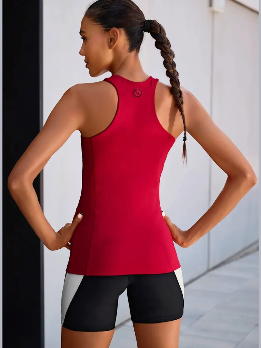 Débardeurs sport respirants à dos nageur et coutures distinctes