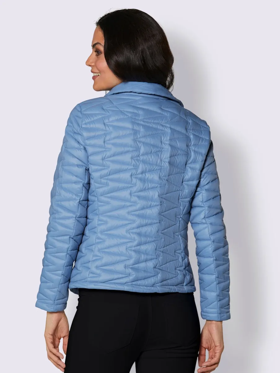 Doudoune courte avec col à revers et poches zippées