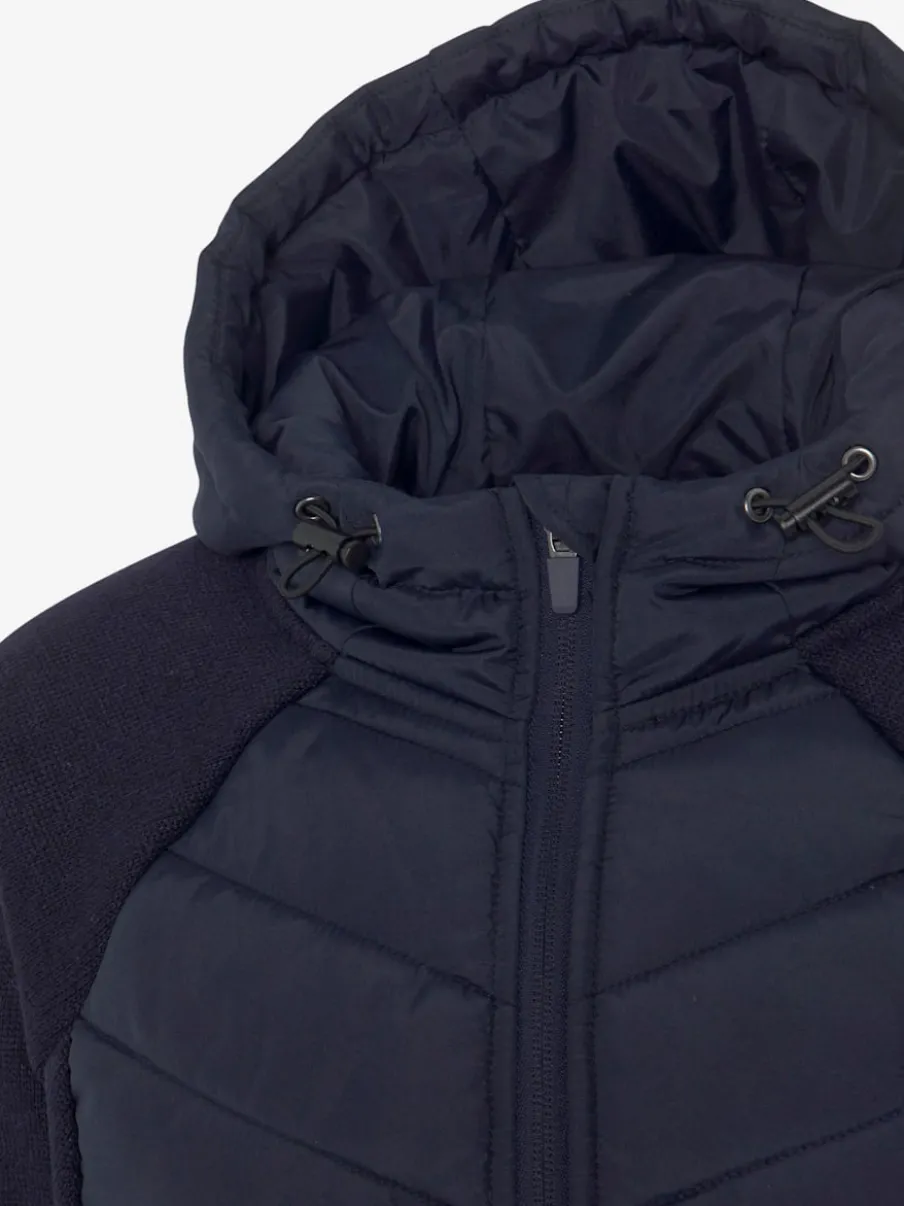 Doudoune matelassée avec capuche et poches zippées