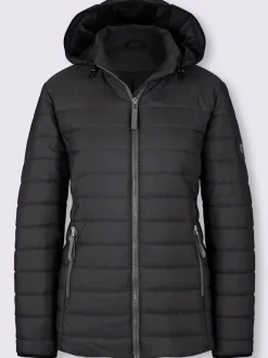 Doudoune matelassée confortable capuche amovible poches zippées