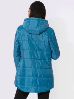 Doudounes matelassées avec capuche amovible et poches