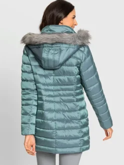 Doudounes matelassées avec capuche amovible et poches