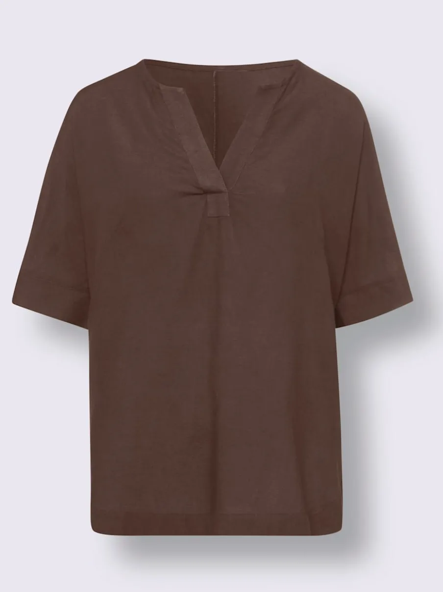 Ensemble chemisier et pantalon ample en lin léger