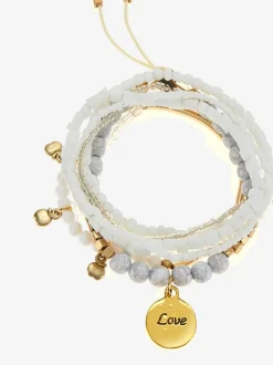 Ensemble de 7 bracelets : association tendance de plusieurs bracelets pour un look superposé décontracté