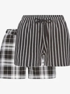 Ensemble de 2 shorts de pyjama à carreaux ou à rayures
