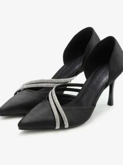 Escarpins trotteurs élégants avec bride scintillante asymétrique