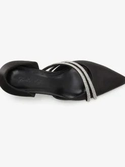 Escarpins trotteurs élégants avec bride scintillante asymétrique