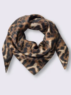 Foulard avec imprimé léopard en matière douce et fluide