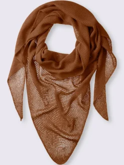 Foulard doux en maille à motifs ajourés et finition soignée