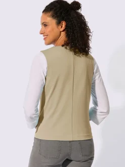 Gilet de costume à col V avec patte de boutonnage