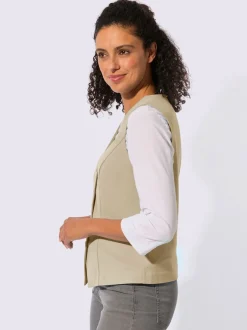 Gilet de costume à col V avec patte de boutonnage
