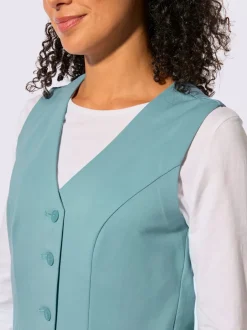 Gilet de costume à col V avec patte de boutonnage