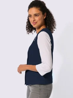 Gilet de costume à col V avec patte de boutonnage
