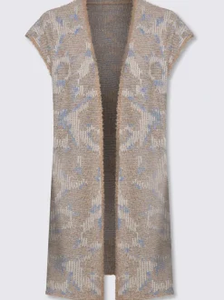Gilet en tricot coupe ouverte affinante