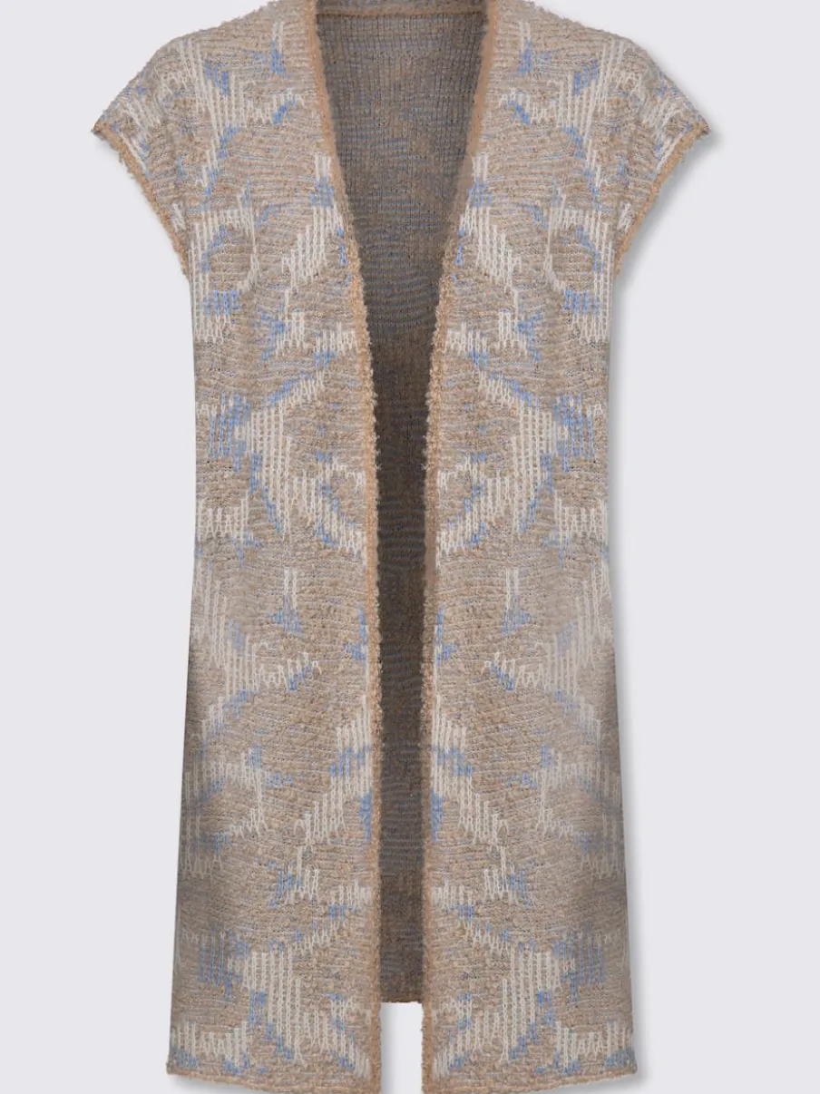 Gilet en tricot coupe ouverte affinante