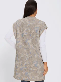 Gilet en tricot coupe ouverte affinante