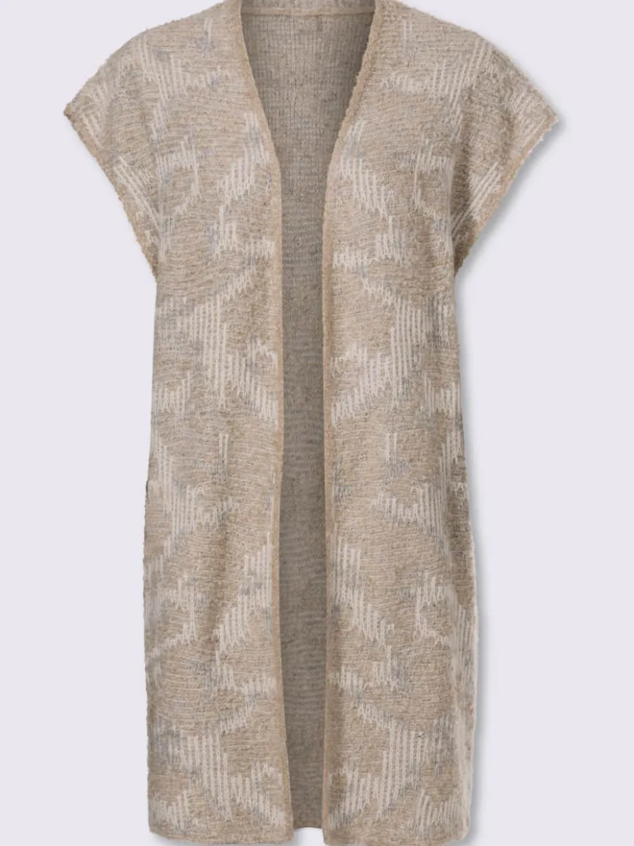 Gilet en tricot coupe ouverte affinante