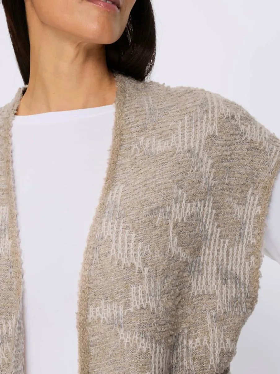 Gilet en tricot coupe ouverte affinante