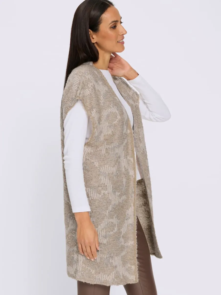 Gilet en tricot coupe ouverte affinante