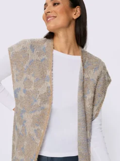 Gilet en tricot coupe ouverte affinante