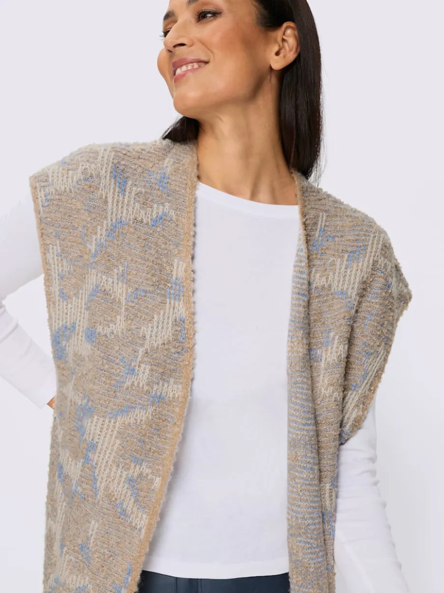 Gilet en tricot coupe ouverte affinante