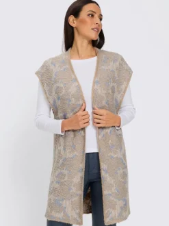 Gilet en tricot coupe ouverte affinante