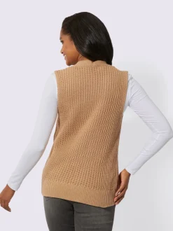 Gilet en tricot à encolure en V avec boutons