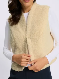 Gilet imitation fourrure fermeture crochet discrète