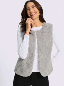 Gilet imitation fourrure imitation fourrure douce
