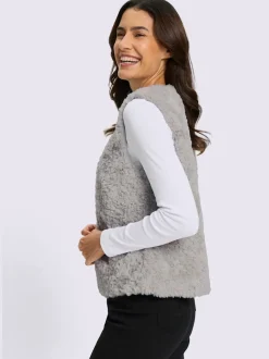 Gilet imitation fourrure imitation fourrure douce