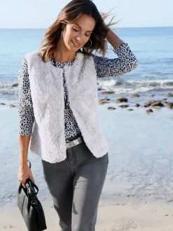 Gilet imitation fourrure imitation fourrure douce