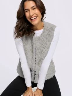 Gilet imitation fourrure imitation fourrure douce