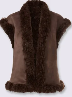 Gilet imitation fourrure intérieur en imitation fourrure toute douce