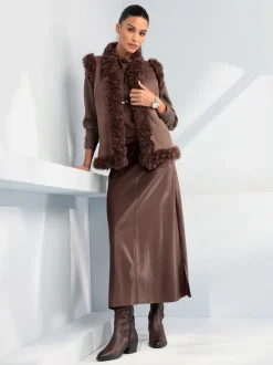 Gilet imitation fourrure intérieur en imitation fourrure toute douce