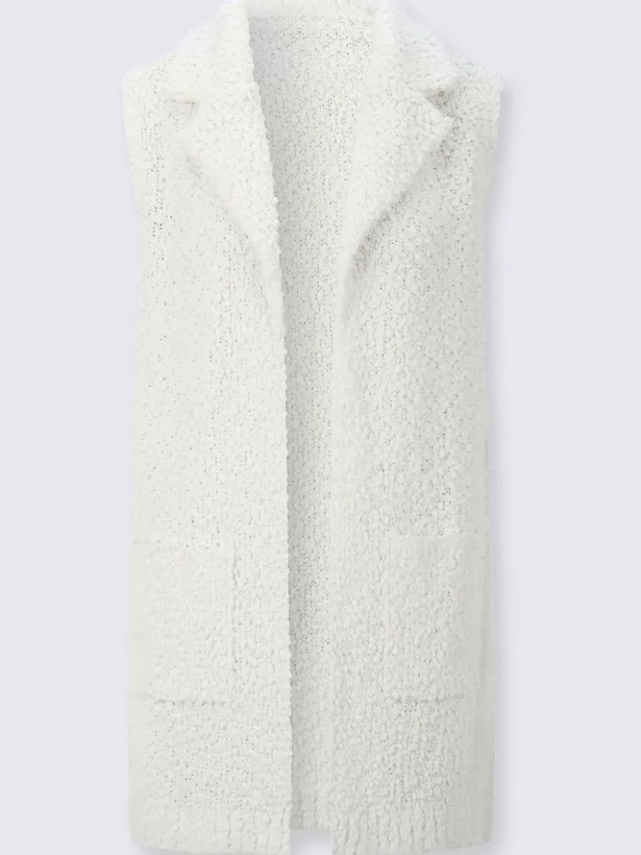 Gilet long acrylique facile d'entretien