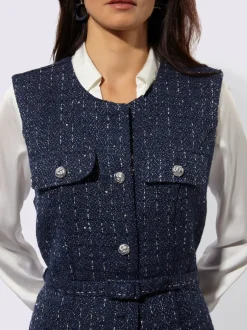 Gilet long qualité bouclée