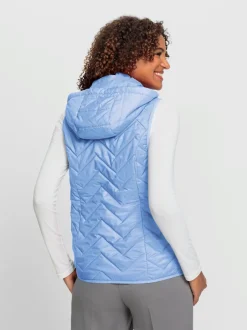 Gilet matelassé avec col montant et capuche amovible