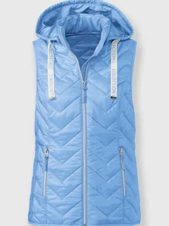 Gilet matelassé avec col montant et capuche amovible