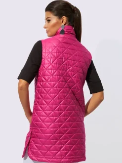Gilet matelassé à col montant réglable et poches plaquées