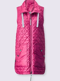 Gilet matelassé à col montant réglable et poches plaquées
